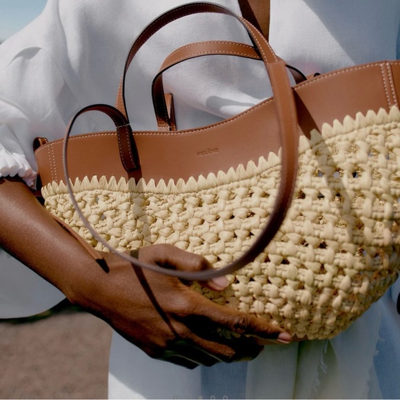 Polene Handbags - Polene raffia straw Cyme Bag